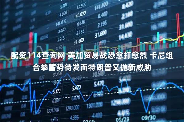 配资114查询网 美加贸易战恐愈打愈烈 卡尼组合拳蓄势待发而特朗普又抛新威胁